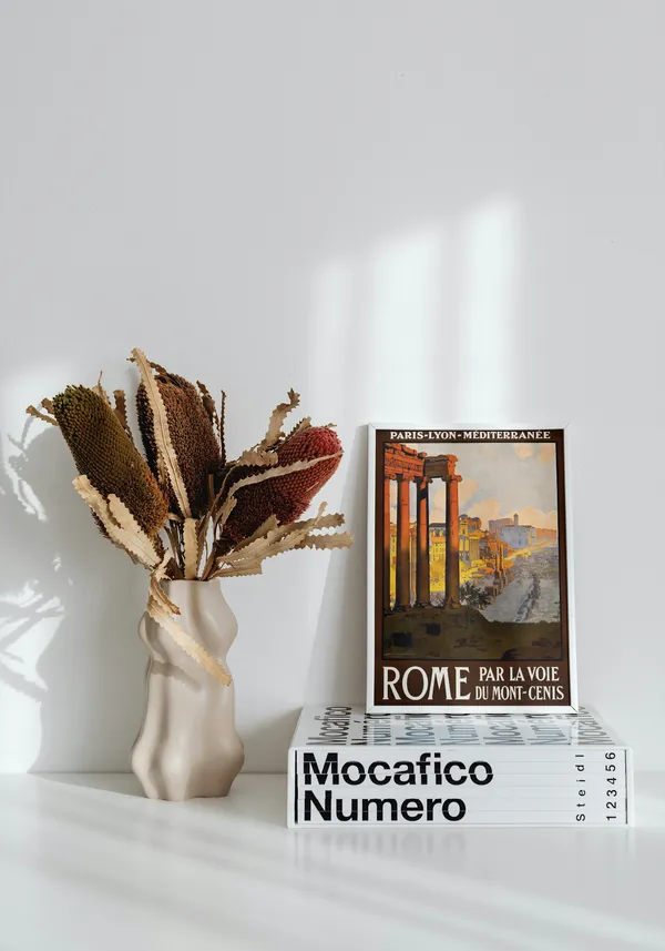 White_Framed_Rome_City_Fibre_Art_|_For_Home_&_Office_Decor