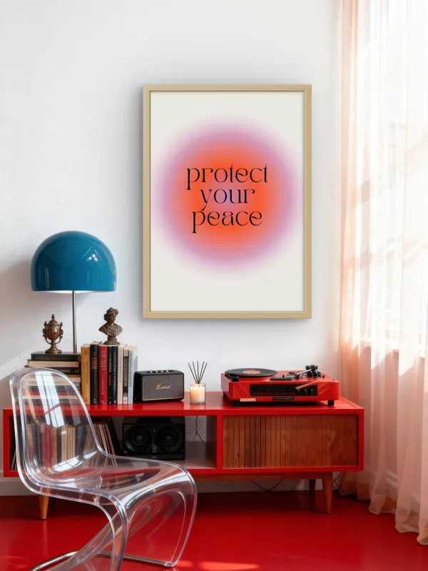 Wooden_Framed_Protect_Your_Peace_Fibre_Art_|_For_Home_&_Office_Decor