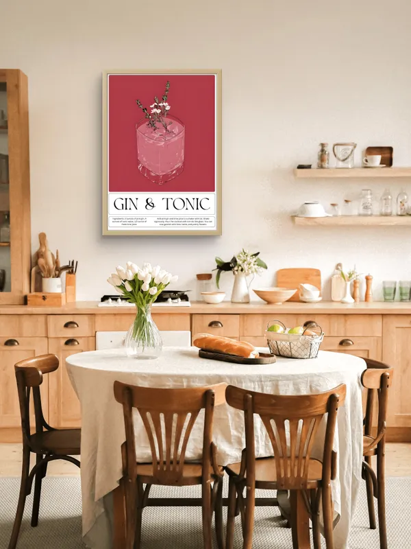 Wooden_Framed_Gin_&_Tonic_Fibre_Art_|_For_Home_&_Office_Decor