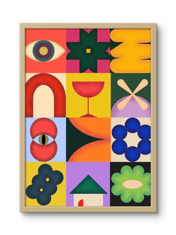 Wooden_Framed_Abstract_Collage_Fibre_Art_|_For_Home_&_Office_Decor