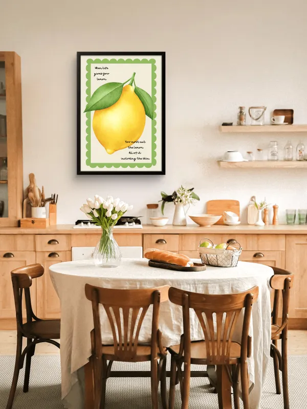 Black_Framed_Life_Lemon_Fibre_Art_|_For_Home_&_Office_Decor