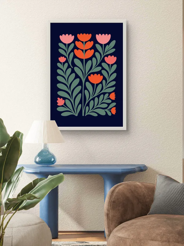 White_Framed_Matisse_Black_Fibre_Art_|_For_Home_&_Office_Decor