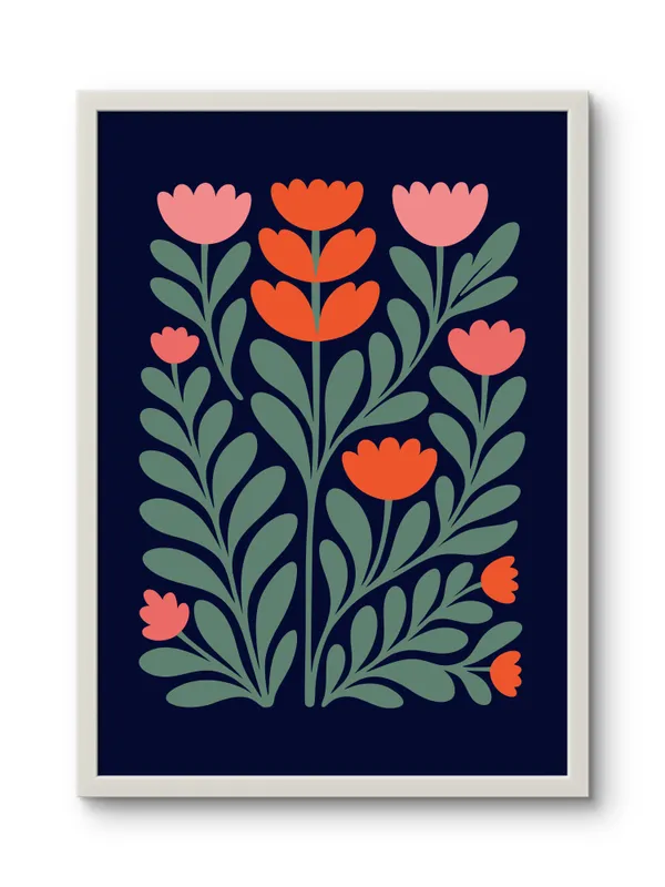 White_Framed_Matisse_Black_Fibre_Art_|_For_Home_&_Office_Decor