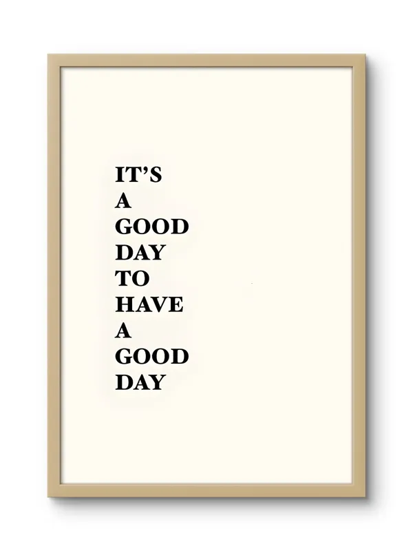 Wooden_Framed_It'S_A_Good_Day_Fibre_Art_|_For_Home_&_Office_Decor
