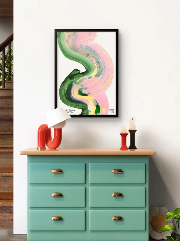 Black_Framed_Abstract_Paint_Stroke_Fibre_Art_|_For_Home_&_Office_Decor