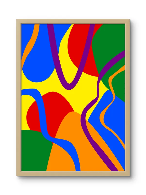Wooden_Framed_Coloured_Pattern_Abstract_Fibre_Art_|_For_Home_&_Office_Decor