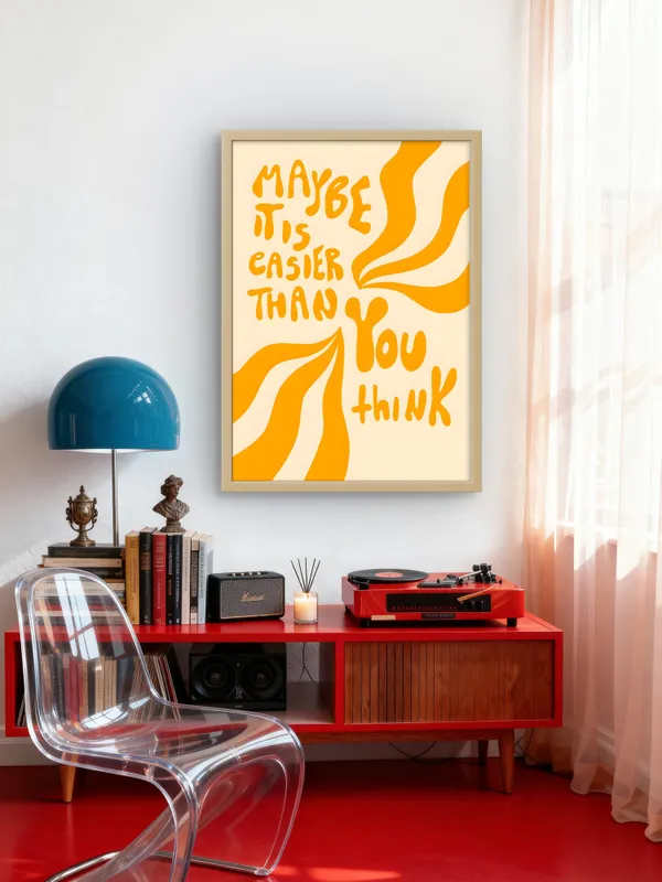 Wooden_Framed_It'S_Easier_Fibre_Art_|_For_Home_&_Office_Decor