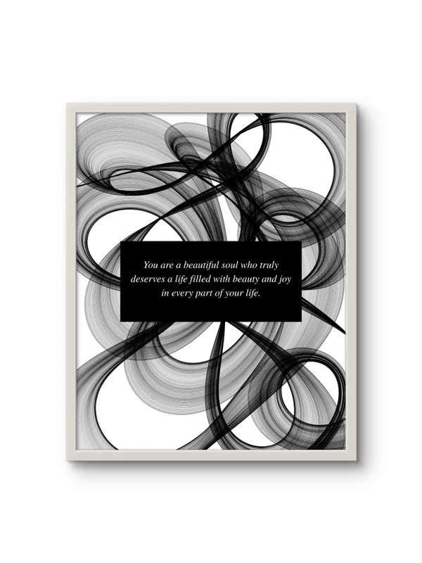 White_Framed_Beautiful_Soul_Fibre_Art_|_For_Home_&_Office_Decor