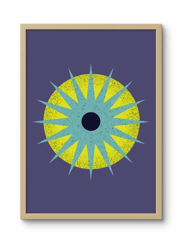 Wooden_Framed_Abstract_Star_Eye_Fibre_Art_|_For_Home_&_Office_Decor