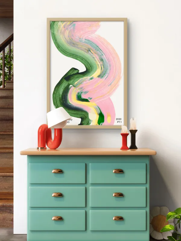 Wooden_Framed_Abstract_Paint_Stroke_Fibre_Art_|_For_Home_&_Office_Decor