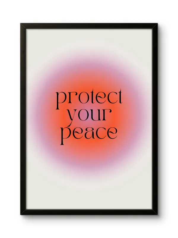 Black_Framed_Protect_Your_Peace_Fibre_Art_|_For_Home_&_Office_Decor