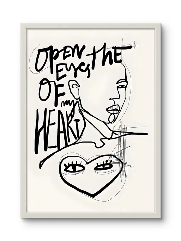 White_Framed_Open_The_Eyes_Of_My_Heart_Fibre_Art_|_For_Home_&_Office_Decor