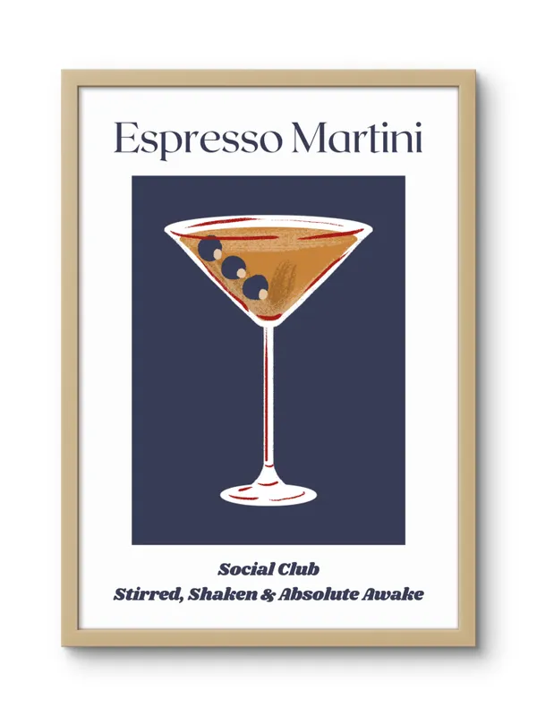 Wooden_Framed_Espresso_Martini_Fibre_Art_|_For_Home_&_Office_Decor