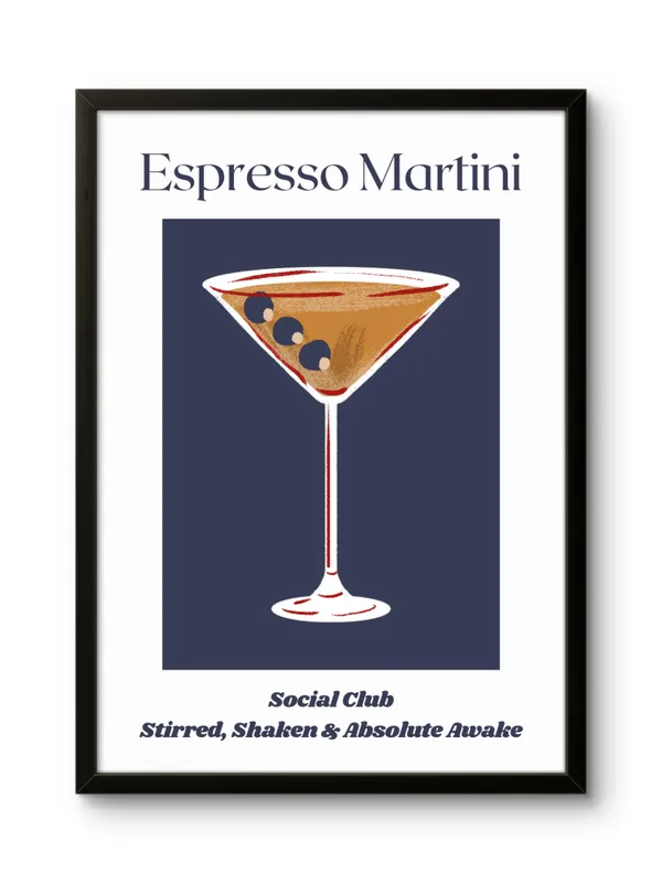 Black_Framed_Espresso_Martini_Fibre_Art_|_For_Home_&_Office_Decor