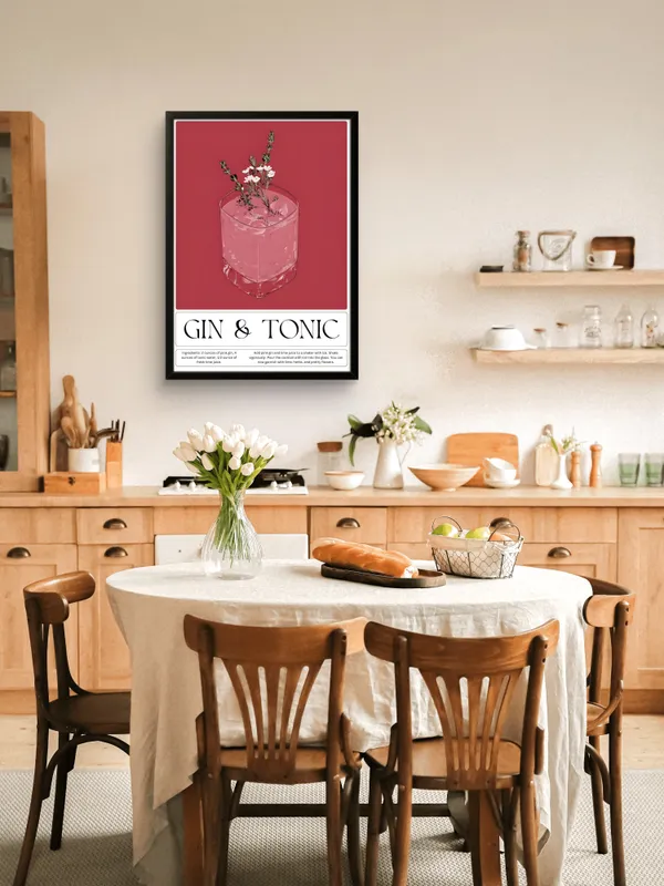 Black_Framed_Gin_&_Tonic_Fibre_Art_|_For_Home_&_Office_Decor