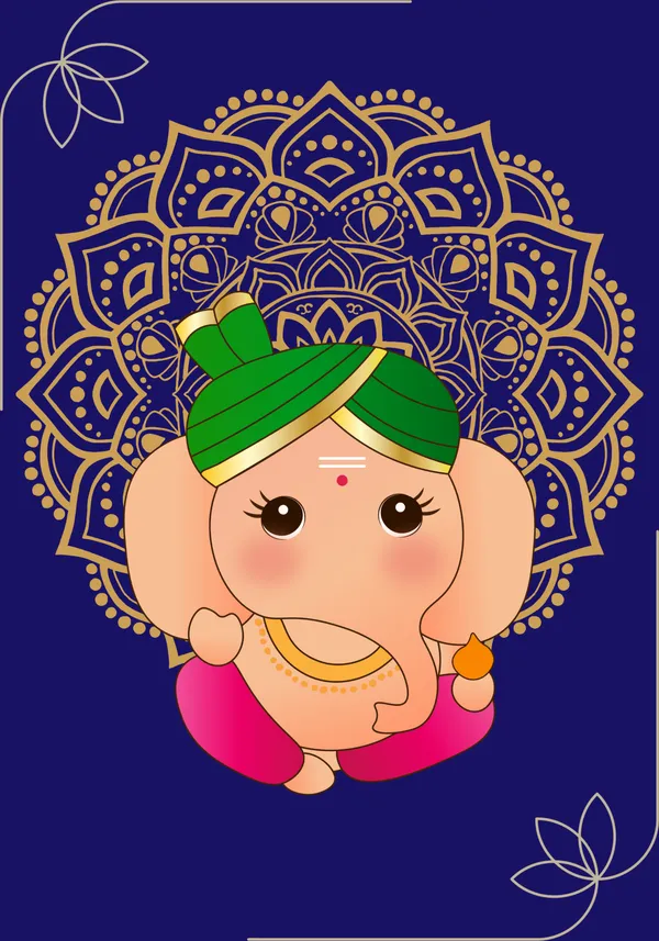 Wooden_Framed_Bal_Ganesha_Fibre_Art_|_For_Home_&_Office_Decor