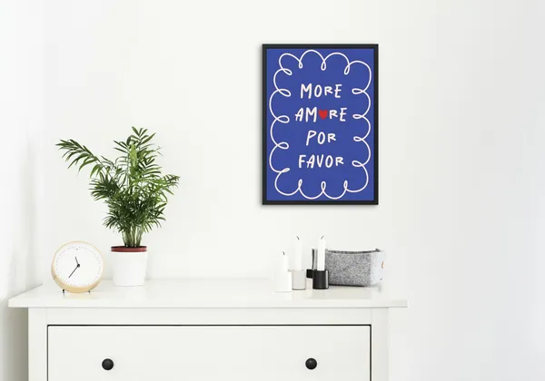 Black_Framed_Por_Favor_Fibre_Art_|_For_Home_&_Office_Decor