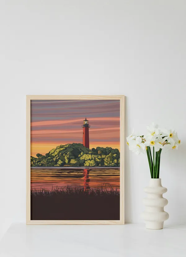 Wooden_Framed_Florida_Sunset_Fibre_Art_|_For_Home_&_Office_Decor