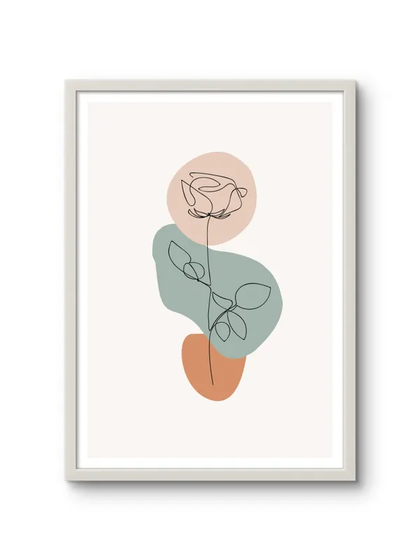 White_Framed_Boho_Flower_Fibre_Art_|_For_Home_&_Office_Decor
