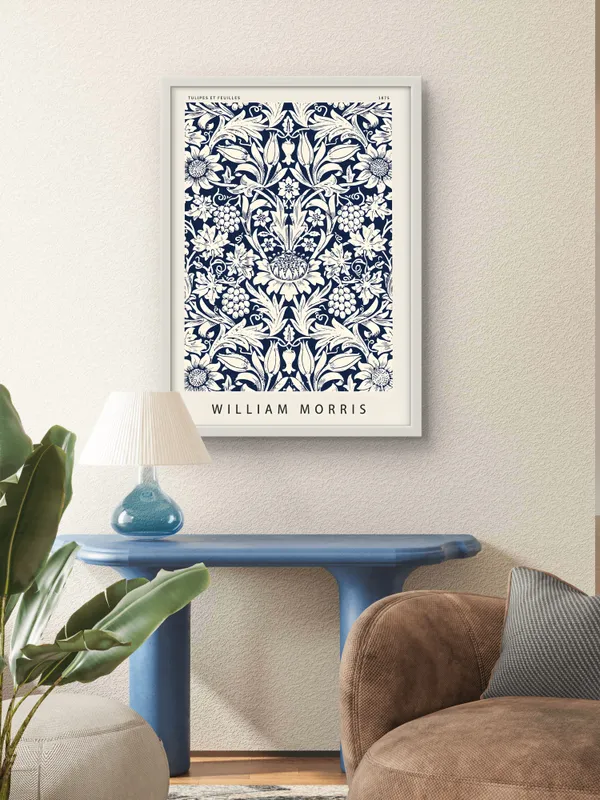 White_Framed_Yellow_Petals_Fibre_Art_|_For_Home_&_Office_Decor