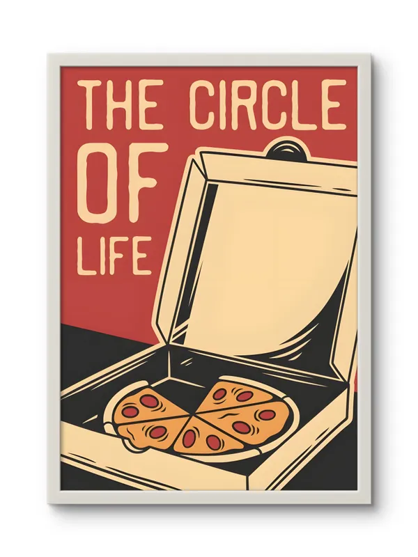 White_Framed_The_Circle_Of_Life_Fibre_Art_|_For_Home_&_Office_Decor
