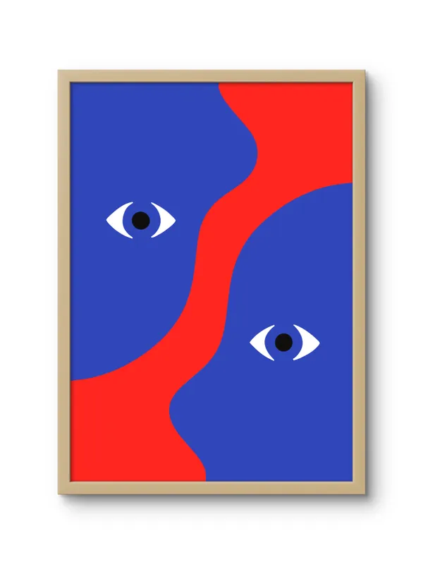 Wooden_Framed_Abstract_Face_by_Face_Fibre_Art_|_For_Home_&_Office_Decor