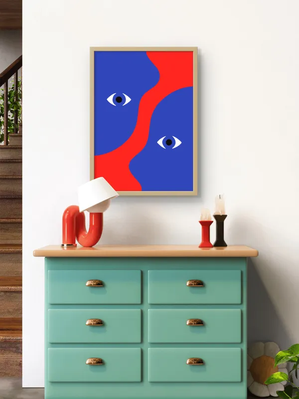 Wooden_Framed_Abstract_Face_by_Face_Fibre_Art_|_For_Home_&_Office_Decor