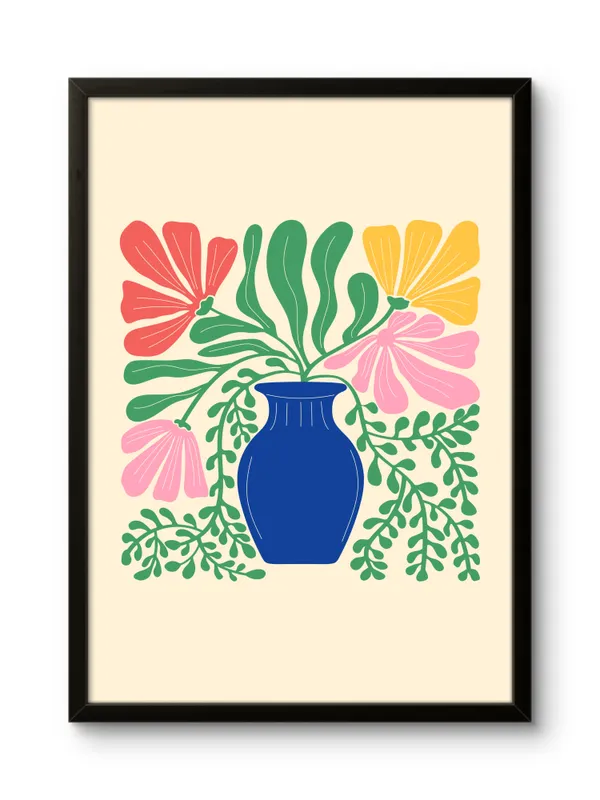 Black_Framed_Flower_Pot_Fibre_Art_|_For_Home_&_Office_Decor
