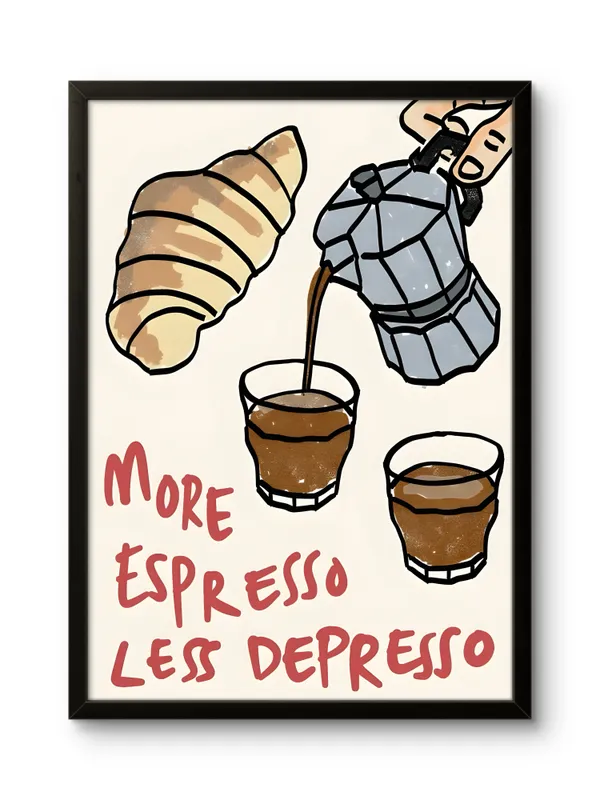 Black_Framed_More_Espresso_Less_Depresso_Fibre_Art_|_For_Home_&_Office_Decor