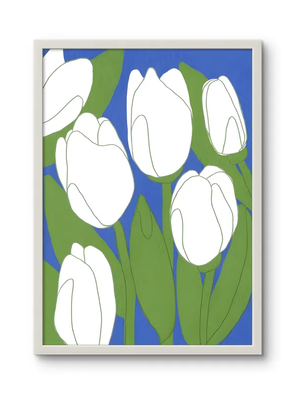 White_Framed_The_Secret_Garden_Fibre_Art_|_For_Home_&_Office_Decor