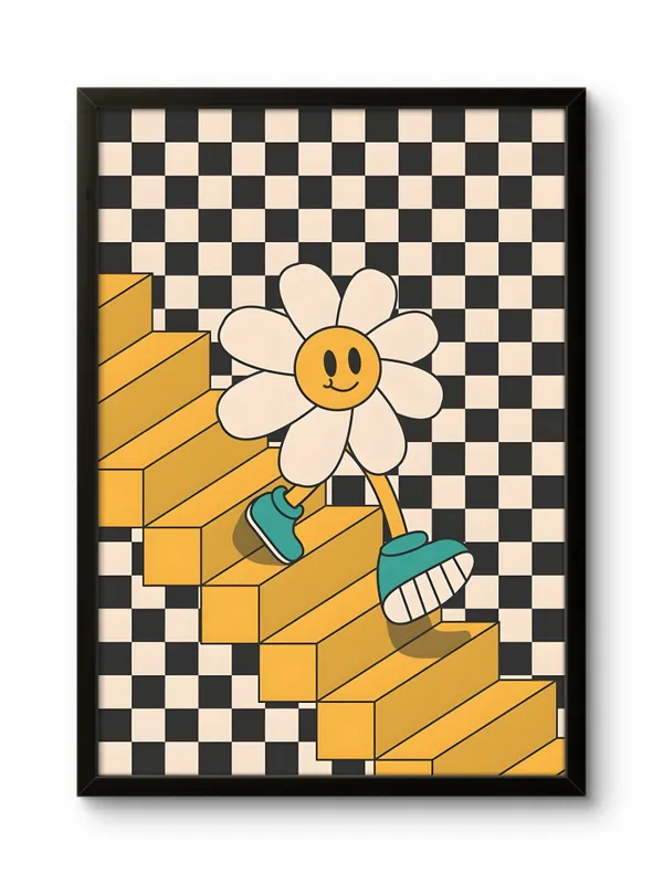 Black_Framed_Sunshine_Stairs_Fibre_Art_|_For_Home_&_Office_Decor