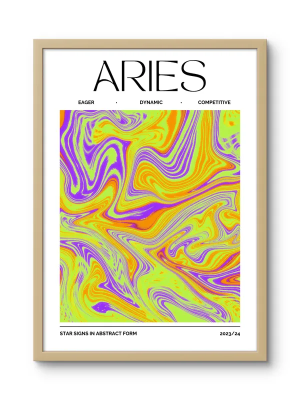 Wooden_Framed_Aries_Sunshine_Fibre_Art_|_For_Home_&_Office_Decor