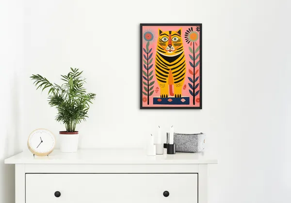 Black_Framed_Bengal_Tiger_Fibre_Art_|_For_Home_&_Office_Decor