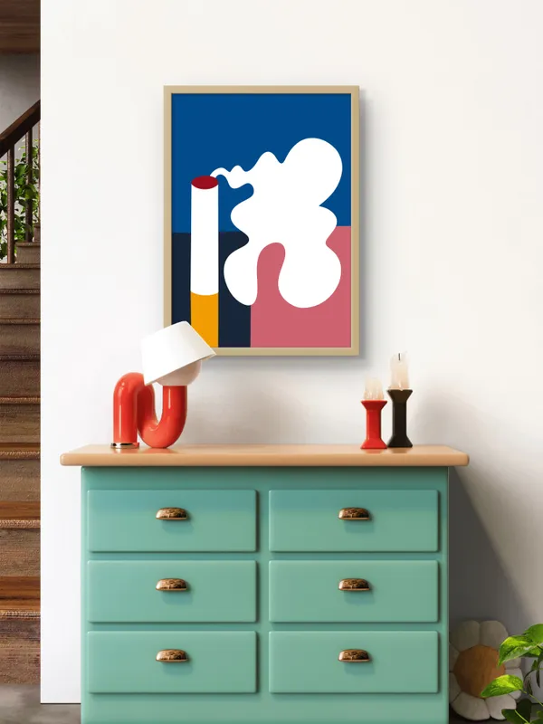 Wooden_Framed_Burning_Ciggarate_Fibre_Art_|_For_Home_&_Office_Decor