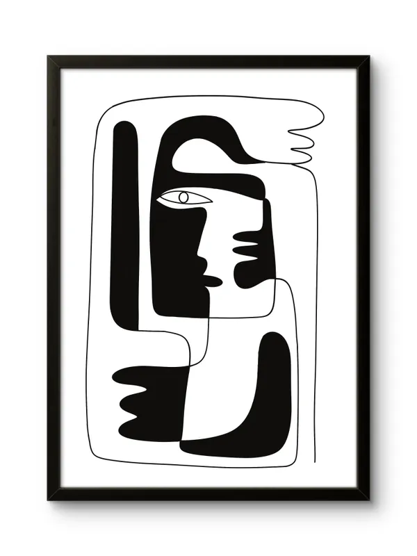 Black_Framed_Hands_on_my_Face_Fibre_Art_|_For_Home_&_Office_Decor