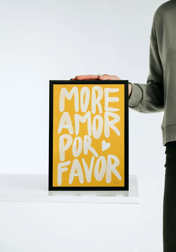 Black_Framed_More_Amor_Fibre_Art_|_For_Home_&_Office_Decor