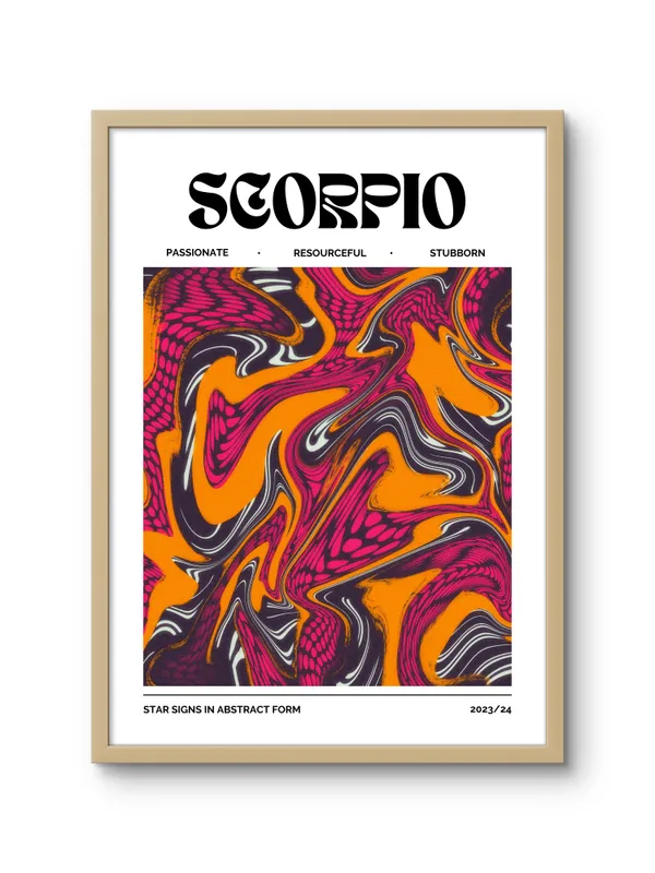 Wooden_Framed_Scorpio_Sunshine_Fibre_Art_|_For_Home_&_Office_Decor