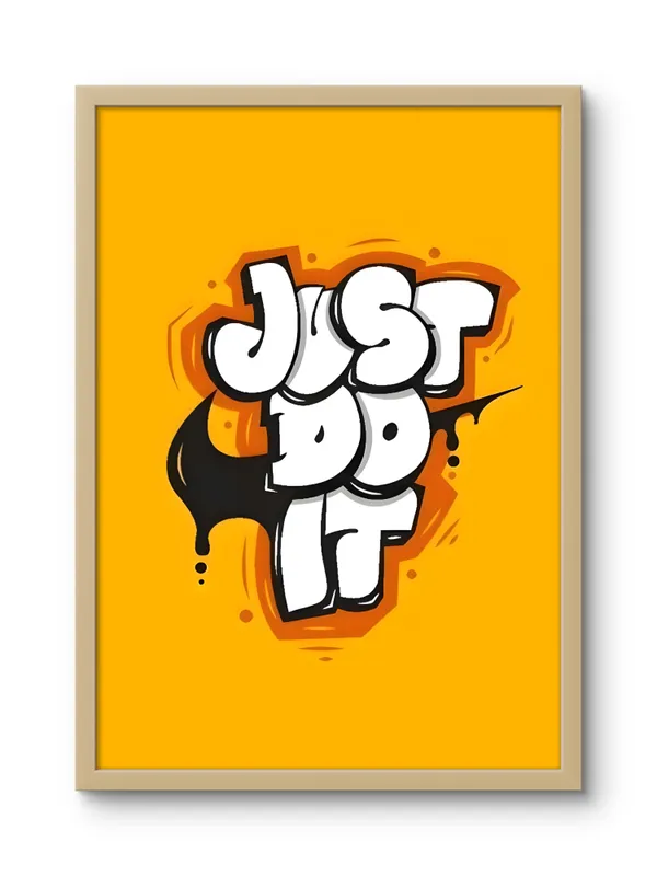 Wooden_Framed_Just_Do_It_Fibre_Art_|_For_Home_&_Office_Decor