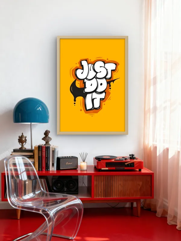 Wooden_Framed_Just_Do_It_Fibre_Art_|_For_Home_&_Office_Decor