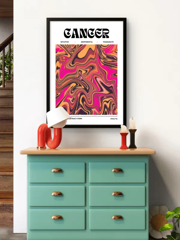 Black_Framed_Cancer_Sunshine_Fibre_Art_|_For_Home_&_Office_Decor