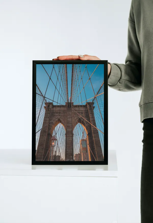 Black_Framed_New_York_Bridge_Fibre_Art_|_For_Home_&_Office_Decor