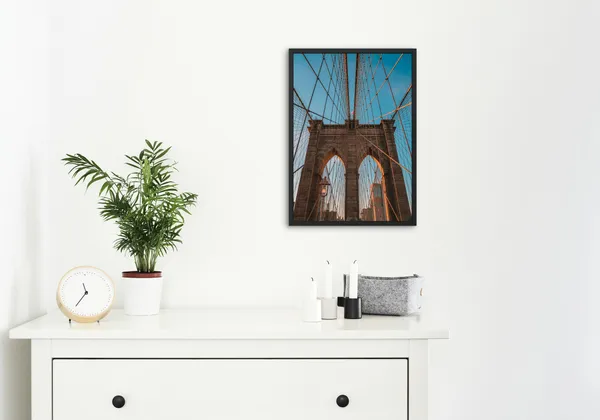 Black_Framed_New_York_Bridge_Fibre_Art_|_For_Home_&_Office_Decor