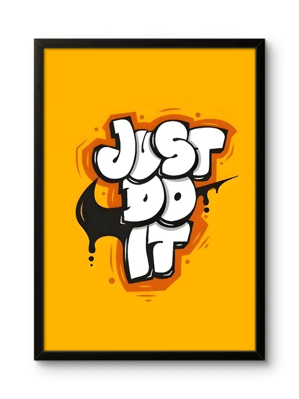 Black_Framed_Just_Do_It_Fibre_Art_|_For_Home_&_Office_Decor