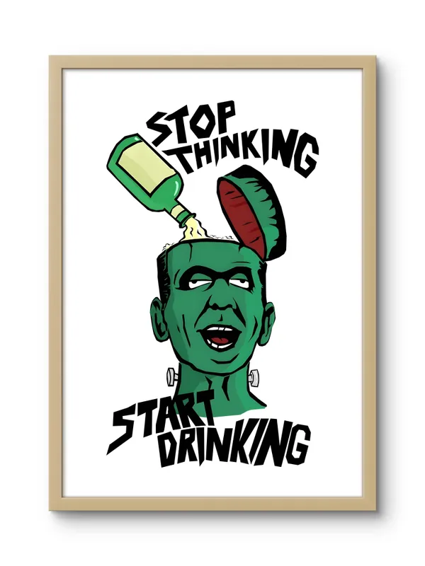 Wooden_Framed_Stop_Thinking_Fibre_Art_|_For_Home_&_Office_Decor