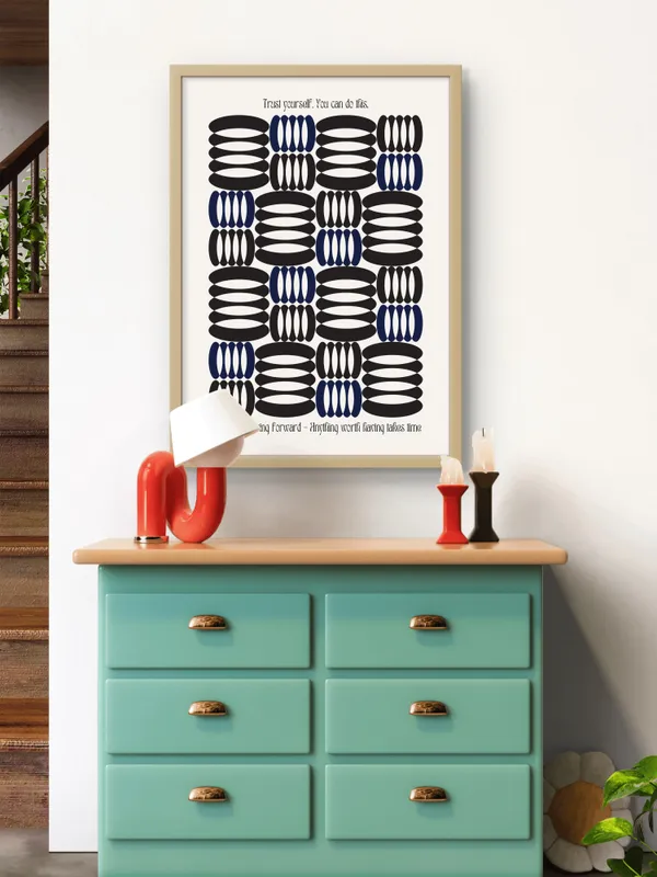 Wooden_Framed_Black_Eyes_Fibre_Art_|_For_Home_&_Office_Decor
