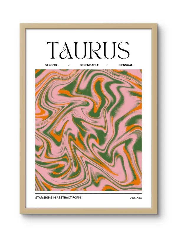 Wooden_Framed_Taurus_Sunshine_Fibre_Art_|_For_Home_&_Office_Decor