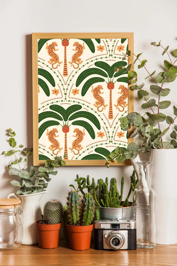 Wooden_Framed_Lion_Fibre_Art_|_For_Home_&_Office_Decor