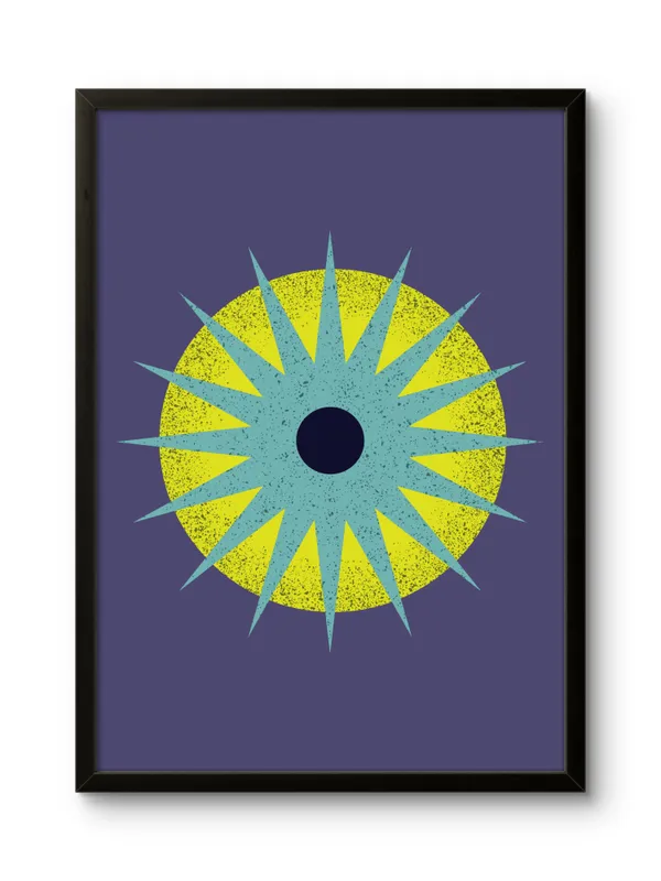 Black_Framed_Abstract_Star_Eye_Fibre_Art_|_For_Home_&_Office_Decor