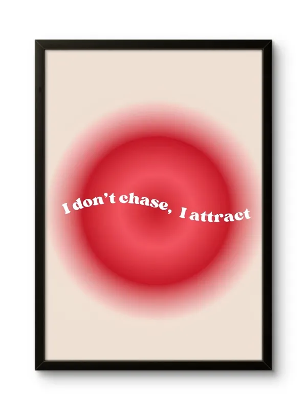 Black_Framed_Don'T_Chase,_Attract_Fibre_Art_|_For_Home_&_Office_Decor