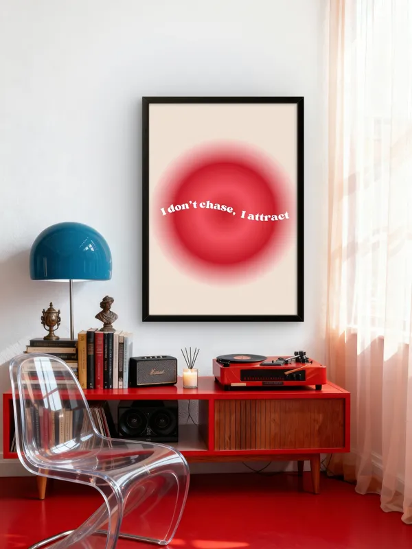 Black_Framed_Don'T_Chase,_Attract_Fibre_Art_|_For_Home_&_Office_Decor